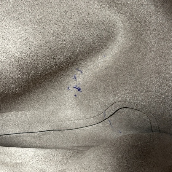 SONDRA ROBERTS Squared Gray Vegan Leather Double Handle Large Hobo Shoulder Bag - Picture 11 of 11